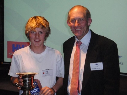  Yachting Victoria President Graham Cunningham with Victorian Junior Sailor of the Year Lloyd Collings © Yachting Victoria Inc . http://www.vic.yachting.org.au/